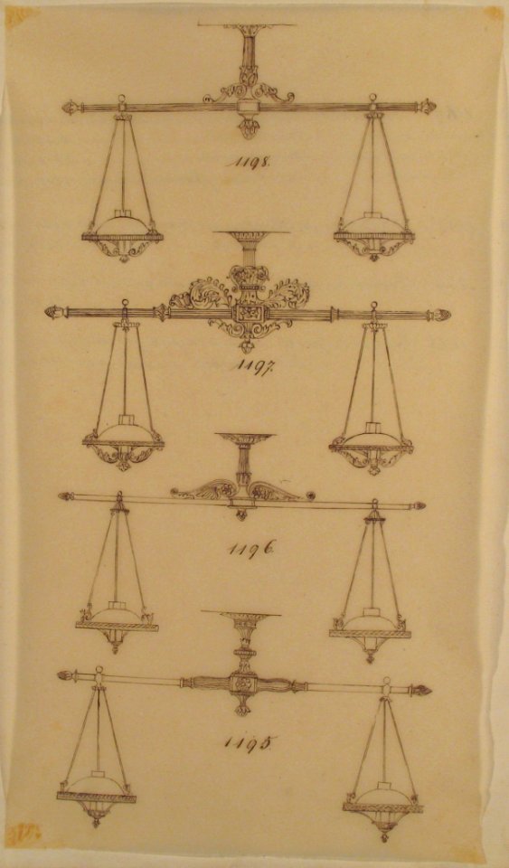 Four Designs for Hanging Light Fixtures MET 66.631.127