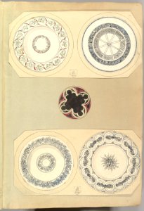 Four Designs for Decorated Plates and a Quatrefoil Rondel MET DP827463