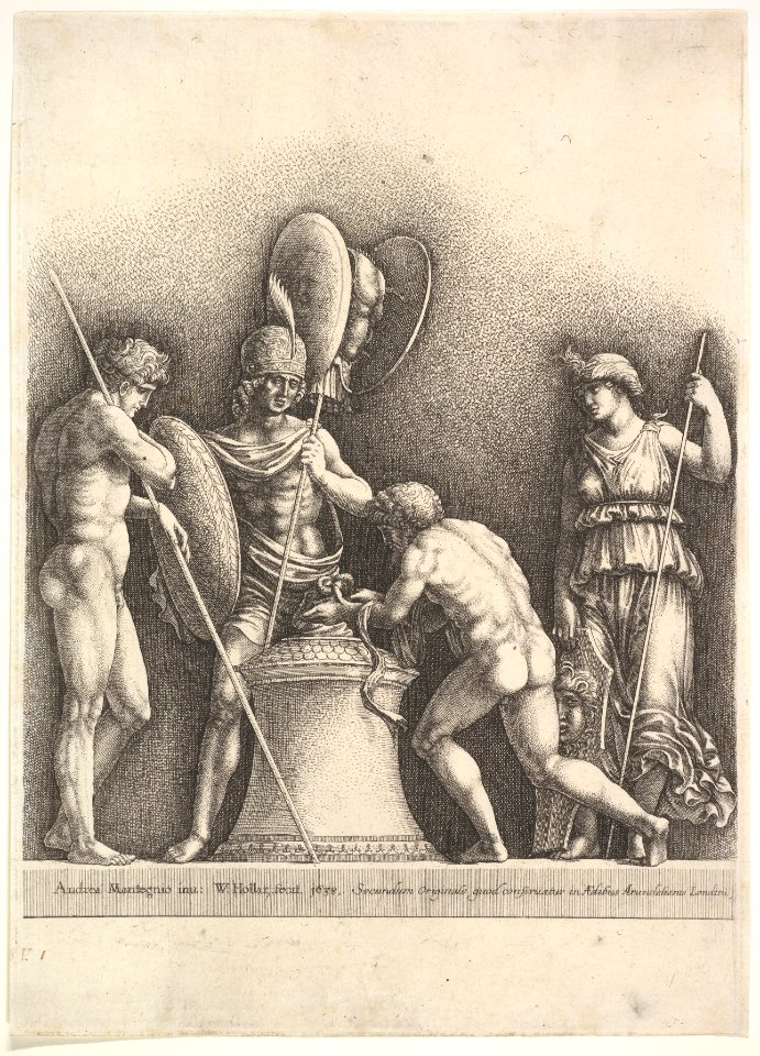 Four classical figures (pagan sacrifice) MET DP823156
