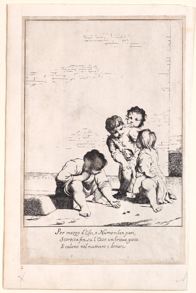Four children playing dice Met DP889606