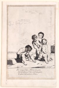 Four children playing dice Met DP889606