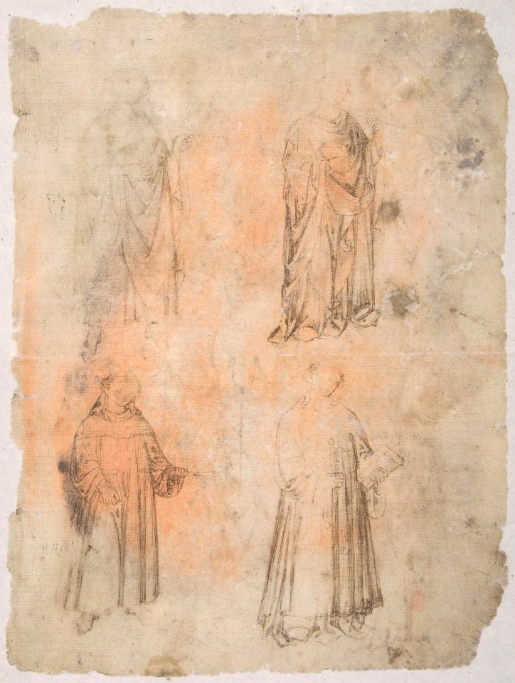 Four Saints (recto); Two Saints, Seated Madonna, and Kneeling Figure (verso) MET DP801764