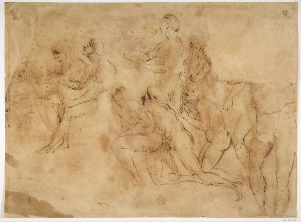 Figure studies (after Raphael's Disputa) MET DP811341