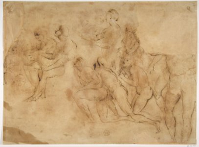 Figure studies (after Raphael's Disputa) MET DP811341