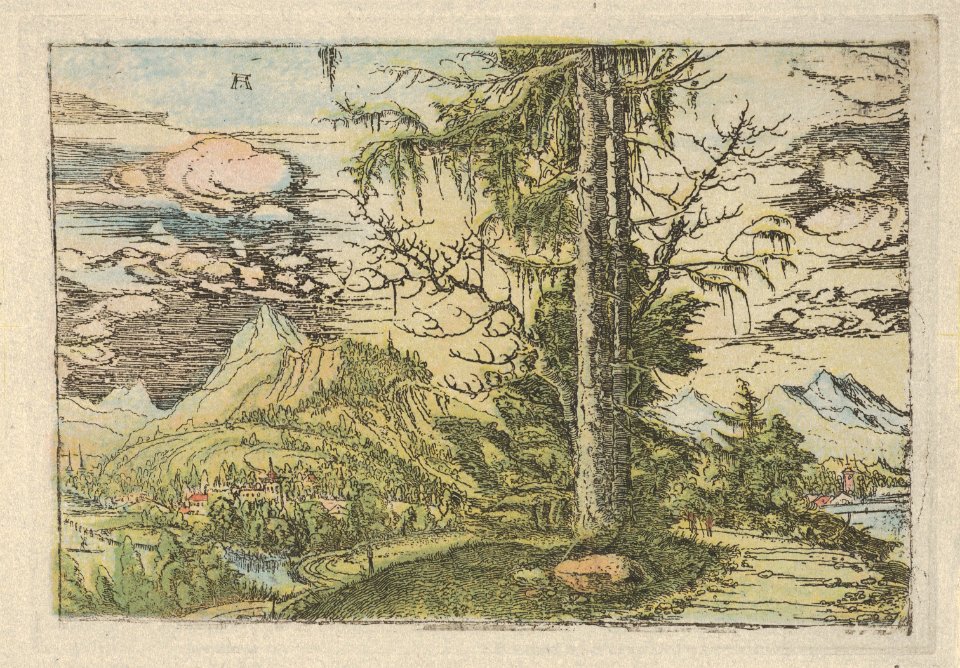 Facsimile Reproduction of Landscape with a Double Spruce MET DP834177
