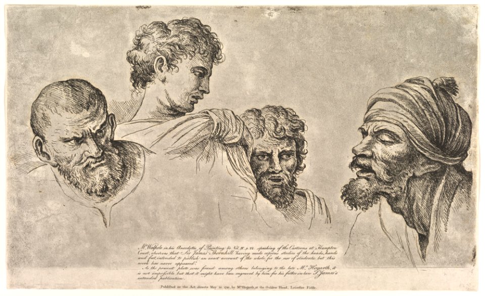Four Heads From the Raphael Cartoons at Hampton Court MET DP824952