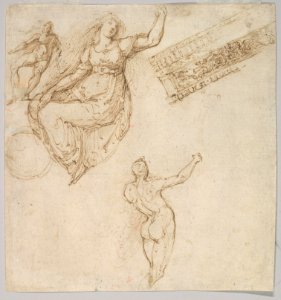 Figure Studies and an Entablature MET DP821986