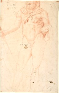 Figure Studies; Landscape (recto); Copy after Antique Style Hercules Statue (verso) MET DP802051