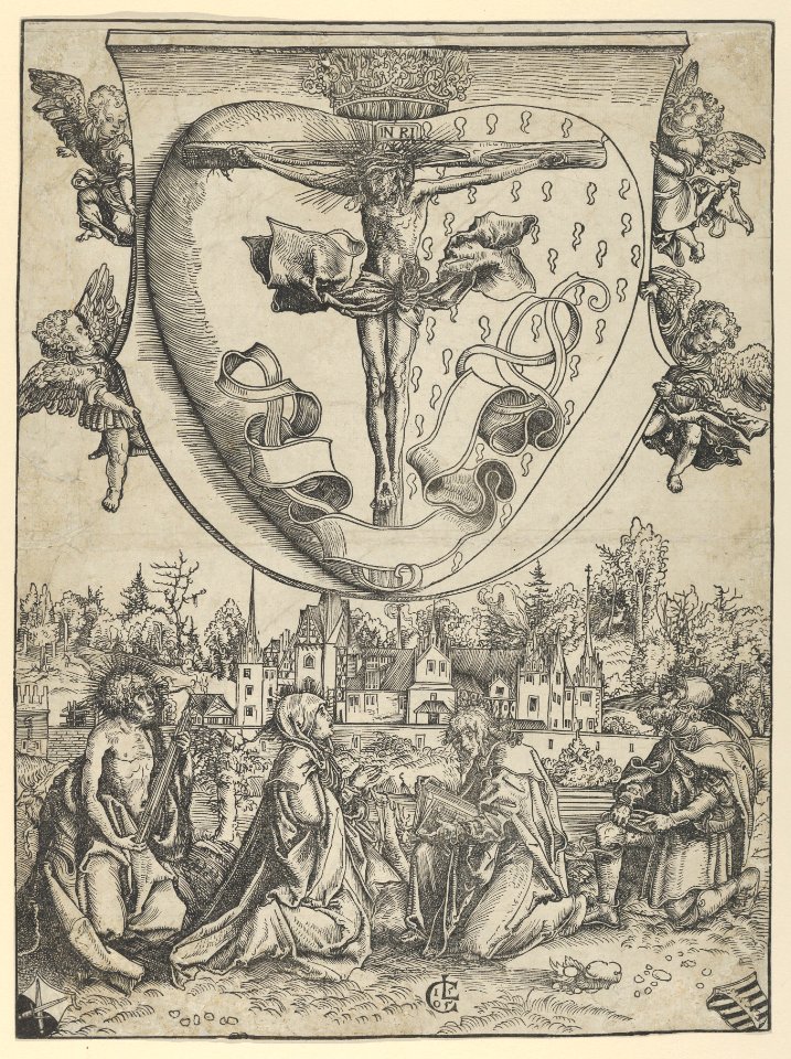 Four Saints Adoring Christ Crucified on the Sacred Heart MET DP842886