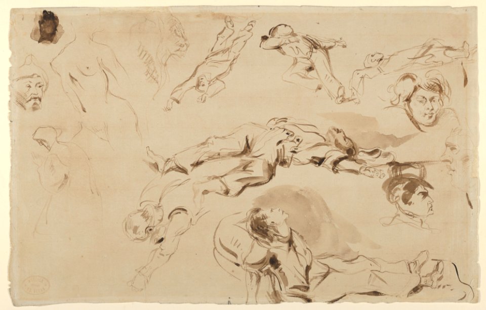 Figure Studies, related to "Liberty Leading the People" MET DP837806