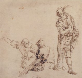 Figure studies- seated and standing men MET 1970.101.13