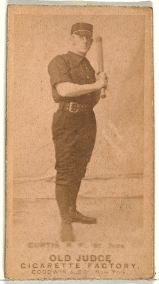 Ervin Duane "Jim" Curtiss, Right Field, St. Joseph Clay Eaters, from the Old Judge series (N172) for Old Judge Cigarettes MET DP846148