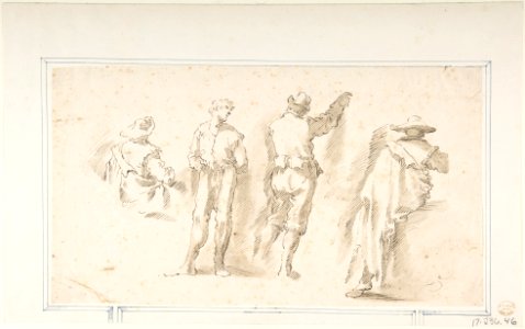 Figure Studies- Two Standing and Two Seated Men MET DP809897