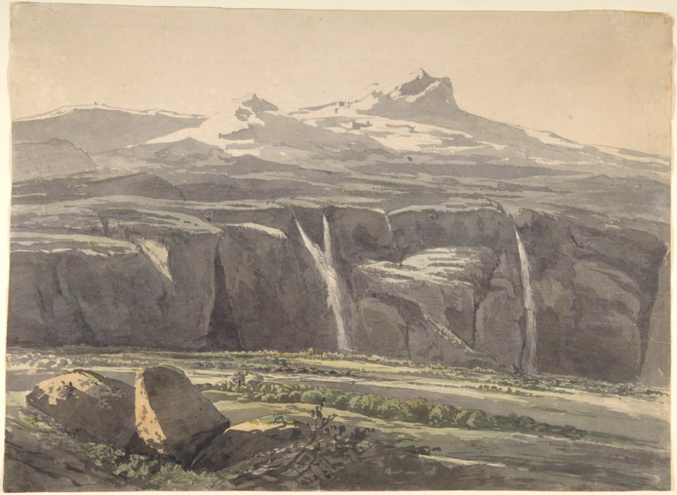 Foggy Landscape in the Apennine; verso- Sketch of Landscape MET DP804184