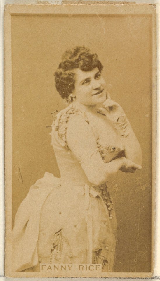 Fanny Rice, from the Actors and Actresses series (N45, Type 8) for Virginia Brights Cigarettes MET DP831598
