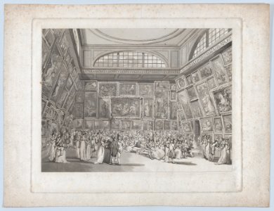 Exhibition Room, Somerset House (Microcosm of London, pl. 2) MET DP874018