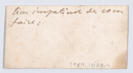 Eugène Delacroix, calling card MET DP863360