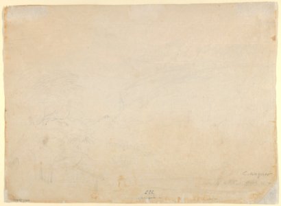 Foggy Landscape in the Apennine; verso- Sketch of Landscape MET DP834480