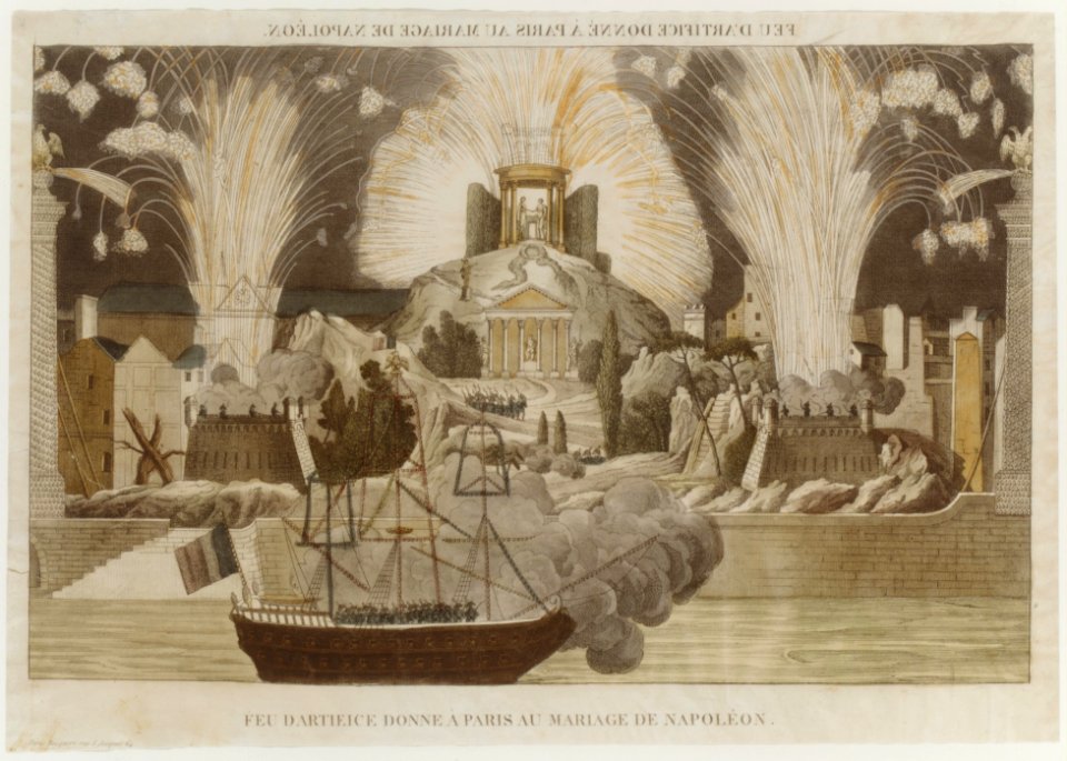 Feu d'Artifice donné à Paris au Mariage de Napoléon MET DR284