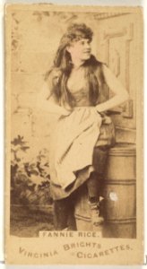 Fanny Rice, from the Actors and Actresses series (N45, Type 1) for Virginia Brights Cigarettes MET DP829879