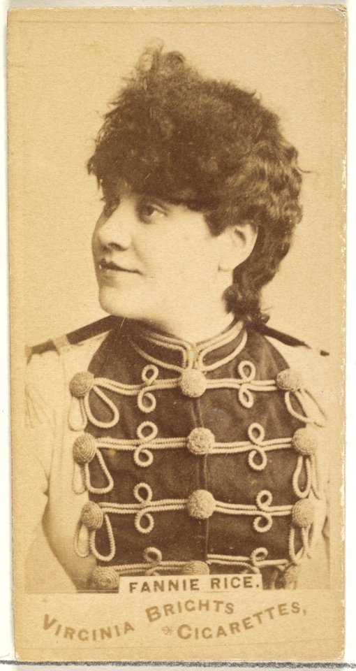 Fanny Rice, from the Actors and Actresses series (N45, Type 1) for Virginia Brights Cigarettes MET DP829877