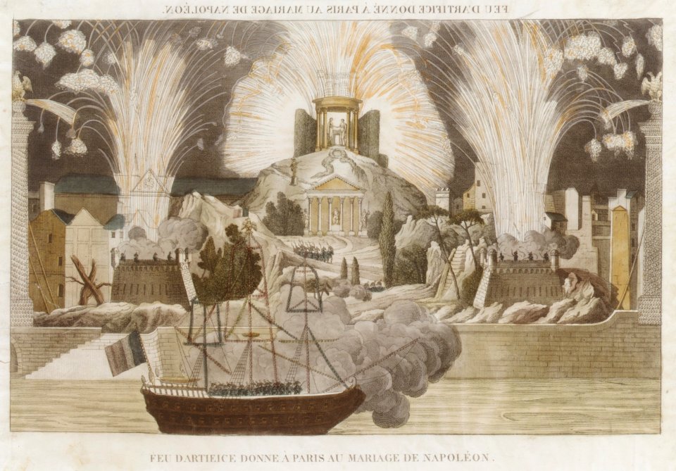 Feu d'Artifice donné à Paris au Mariage de Napoléon MET DR290