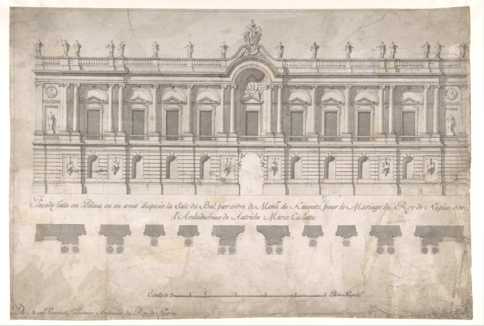 Façade of Palace decorated for the Marriage of the King of Naples to the Archduchess of Austria MET DP801608