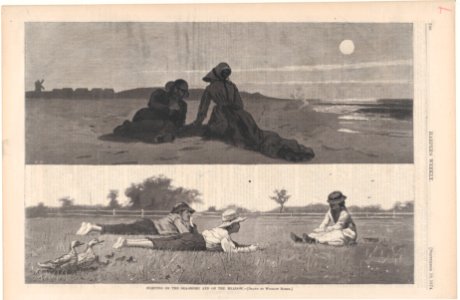 Flirting on the Sea-Shore and on the Meadow – Drawn by Winslow Homer (Harper's Weekly, Vol. XVIII) MET DP875355