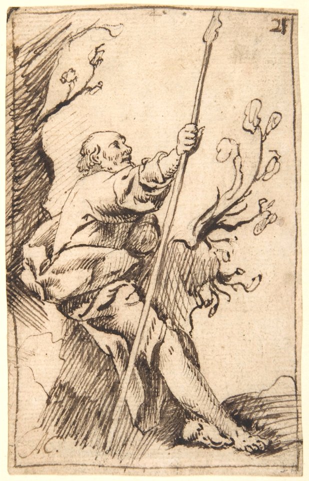 Figure of St. James the Great Seated in a Landscape MET DP800114