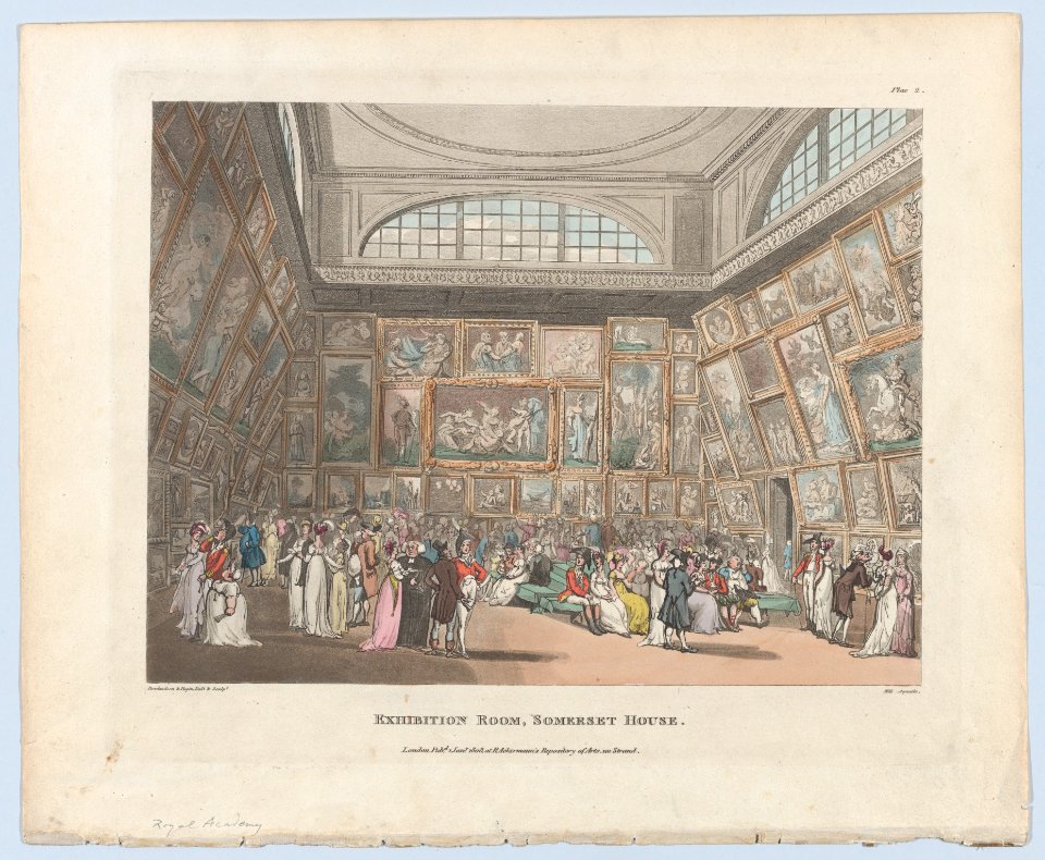 Exhibition Room, Somerset House (Microcosm of London, pl. 2) MET DP874017