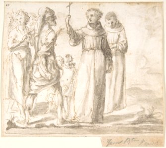Figure of Monk Preaching to a Group of Figures MET DP800414