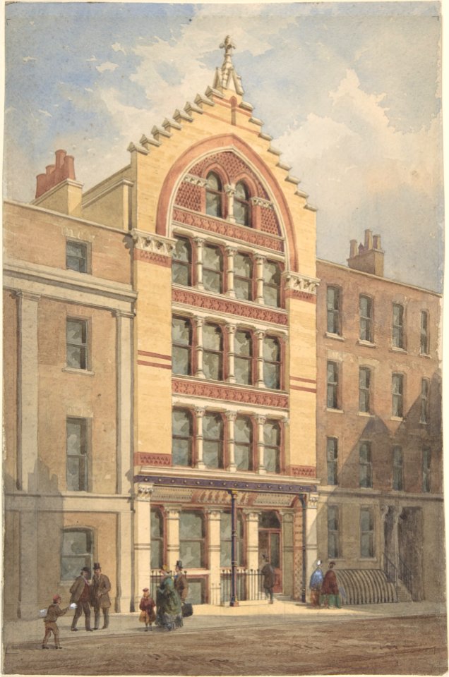 Facade of a Commercial Building, Venetian Gothic Style MET DP806228