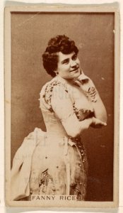 Fanny Rice, from the Actresses series (N245) issued by Kinney Brothers to promote Sweet Caporal Cigarettes MET DP859397