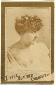 Fanny Davenport, from the Actresses and Celebrities series (N60, Type 1) promoting Little Beauties Cigarettes for Allen & Ginter brand tobacco products MET DP839438