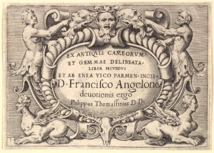Ex Antiquis Cameorum et Gemmae Delineata- Liber Secundus-et ab Enea Vico Parmen Incis. MET DP819658