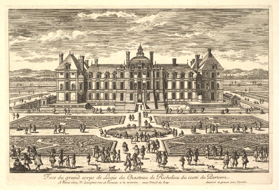 Face du grand corps de Logis du Château de Richelieu du côté du Parterre MET DP829053