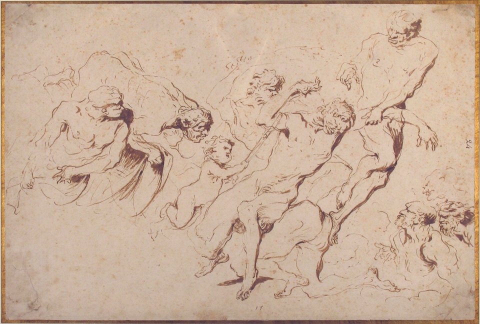 Fantastic Subject- Five Nude Male Figures Punishing Another MET 65.112.4