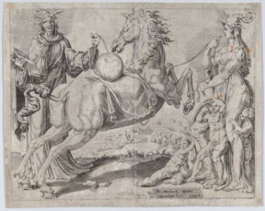 Foolish Knowledge and Foolish Love Trying to Restrain the World, from The Unrestrained World, plate 2 MET DP860303