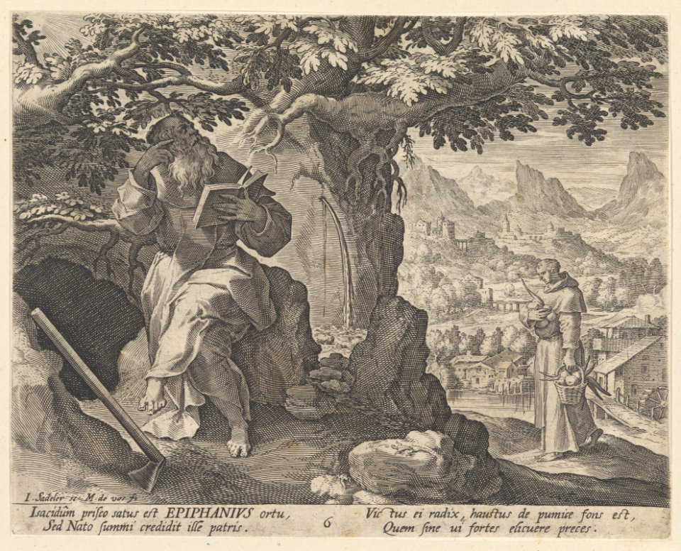 Epiphanius, from the series Sylvae Sacrae Monumenta...Anachoretarum MET DP211991