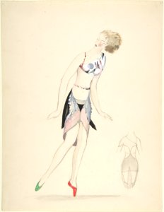 Female dancer in cubist costume MET DP804932