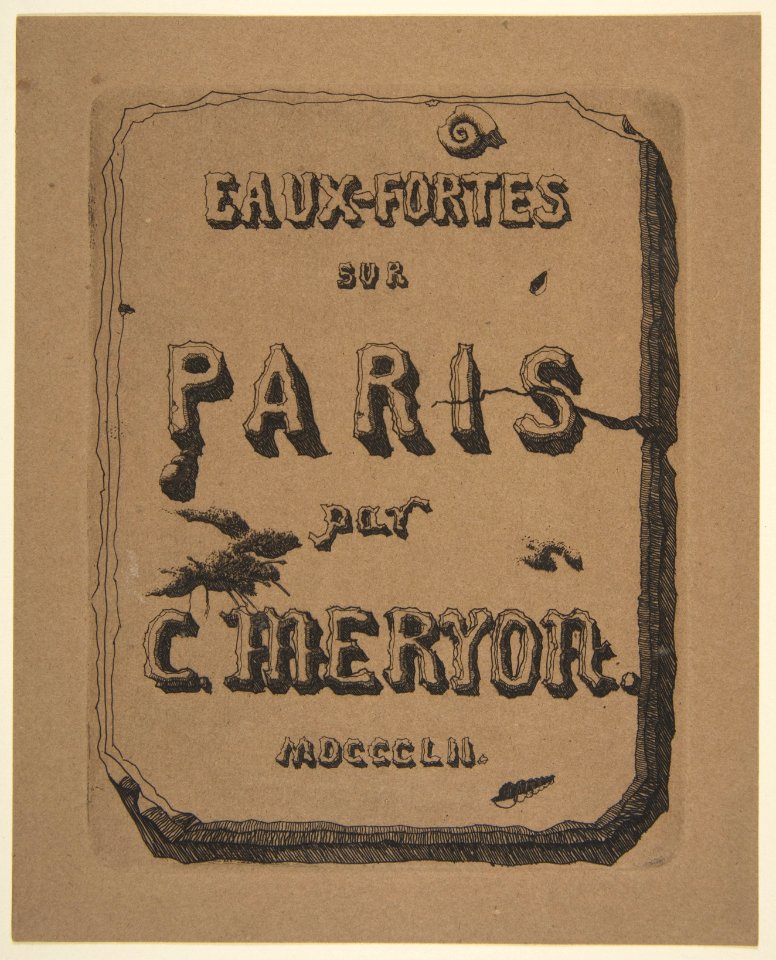 Etchings of Paris; Title page to the suite MET DP813118