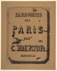 Etchings of Paris; Title page to the suite MET DP813118