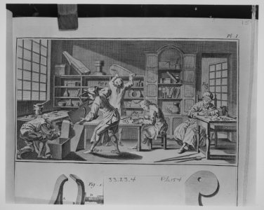 Fourbisseur (Swordmaking) (plate VII, Fourbisseur section, Encyclopédie, or Recueil de Planches sur les Sciences, les Arts Mechaniques..., vol. IV) MET MM9179