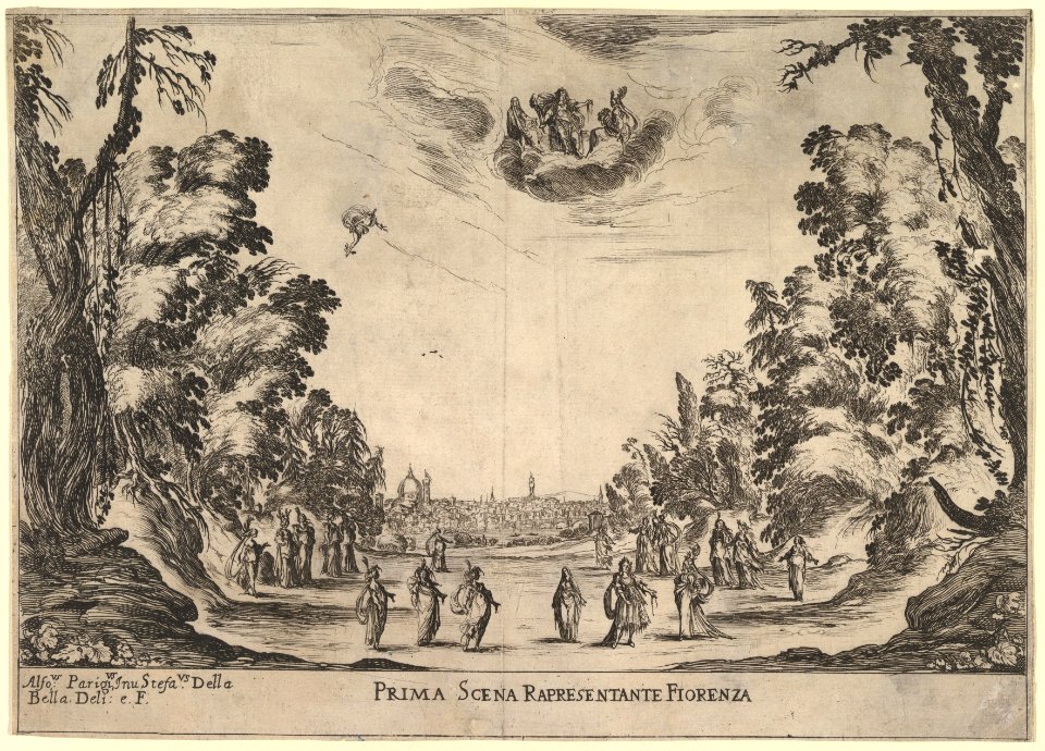First scene, in Florence, from 'The marriage of the gods' (Le nozze degli Dei) MET DP827776