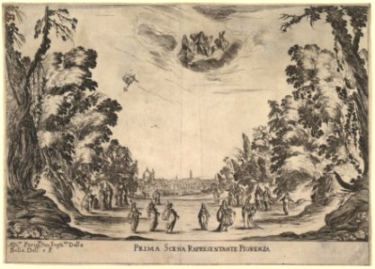 First scene, in Florence, from 'The marriage of the gods' (Le nozze degli Dei) MET DP827776