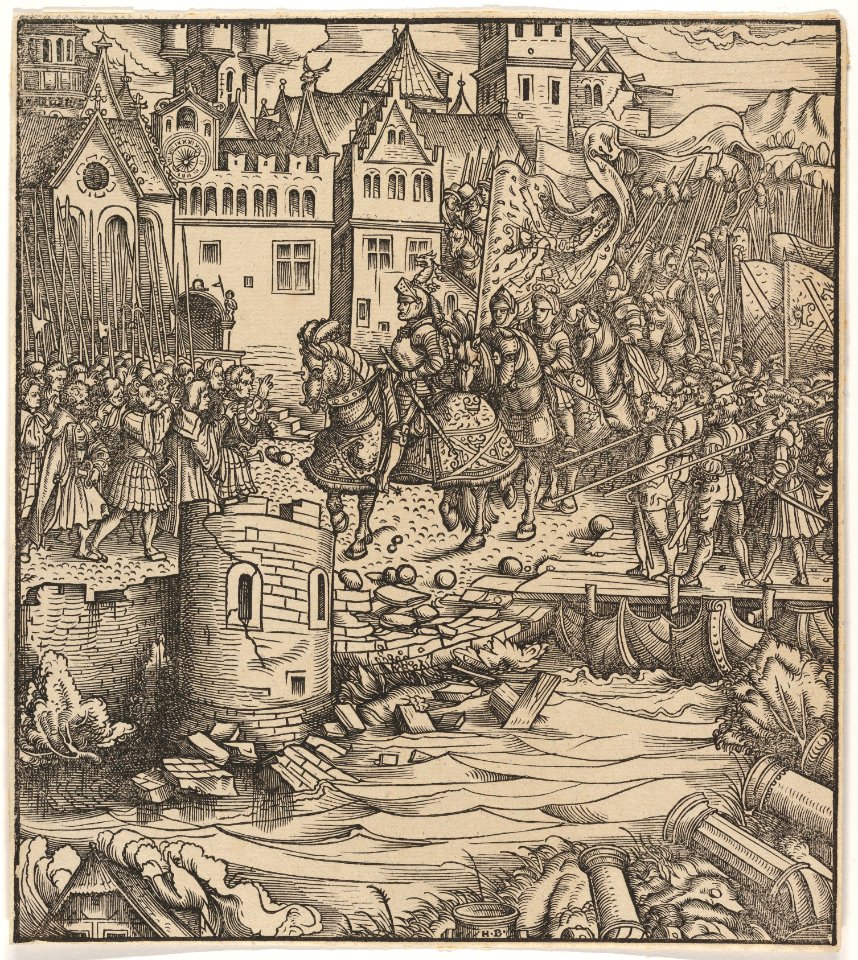 Entrance of the White King in Utrecht, from Der Weisskunig MET DP834048