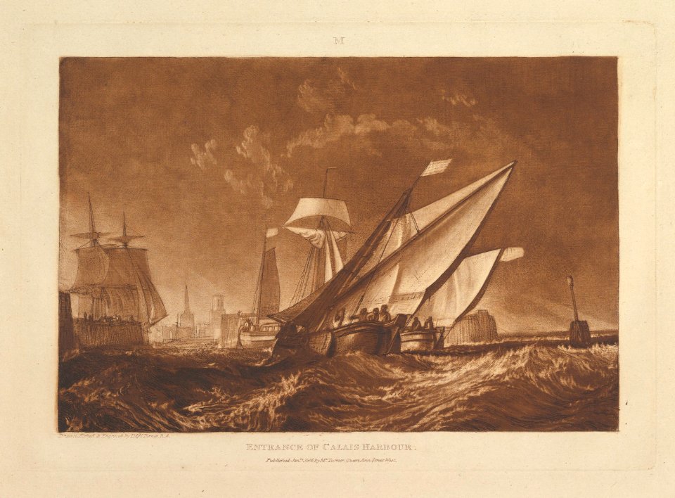 Entrance of Calais Harbour (Liber Studiorum, part XI, plate 55) MET DP821495