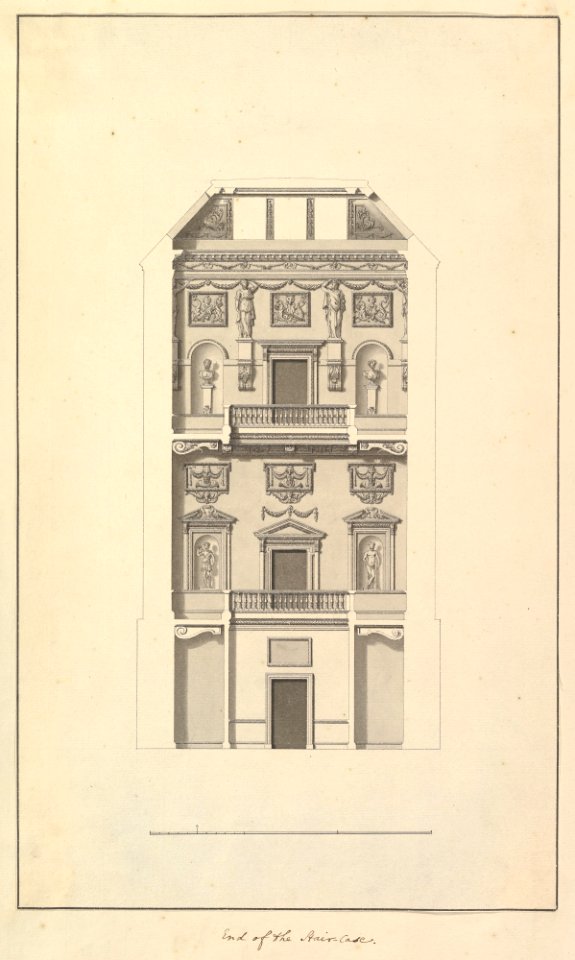 End of Staircase, Houghton Hall, Norfolk MET DP829103