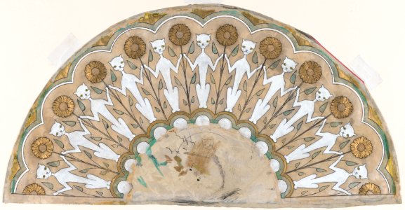 Fan Design with Cats and Sunflowers MET DP860374