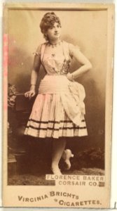 Florence Baker, Corsair Co., from the Actors and Actresses series (N45, Type 1) for Virginia Brights Cigarettes MET DP828883